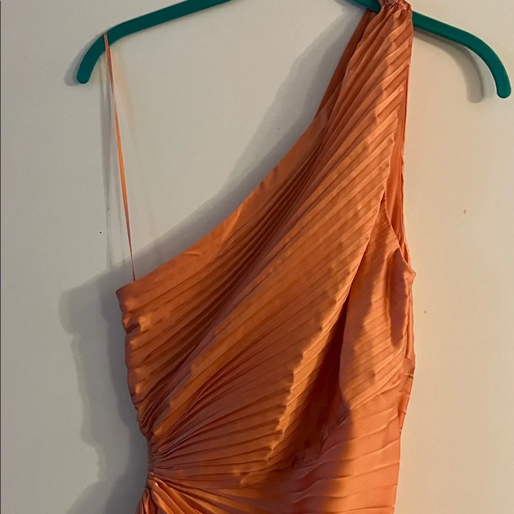 Vici One-Shoulder Coral Dress - Picture 4 of 7
